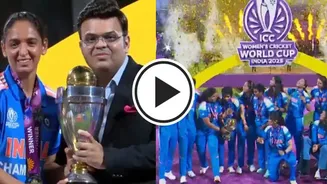 WATCH: Harmanpreet Kaur emulates MS Dhoni's trophy celebration after India's Women's CWC 2025 final win