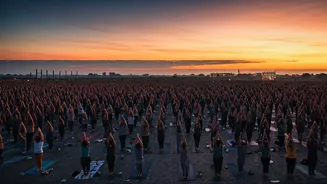 Millions Perform Mass Surya Namaskars For Yoga Day Festivities