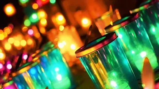 How to make eco-friendly room light fixtures using upcycled glass jars and leftover fabric
