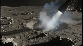 Moon-Lander Exhaust And Lunar Ice Could Change The Direction Of Future Lunar Science And Landing Rules