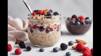 Overnight oats com frutas vermelhas: receita é deliciosa e traz energia