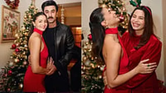 Inside Alia Bhatt's Christmas Celebration With The Kapoors; Actress Wowed In A ₹28,000 Red Saree Dress