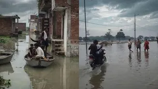 Monsoon floods overwhelm Ganga and Yamuna, Uttar Pradesh cities submerged