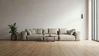 Embrace Minimalist Flat Lifestyles Organizing Wooden Floor Lounging Spaces