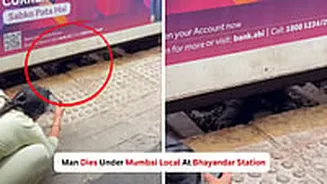 Tragic! Man Run Over By Mumbai Local At Bhayandar Station; Visuals Shows Panicked Commuters