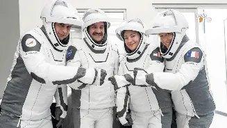 Four astronauts begin journey home from ISS