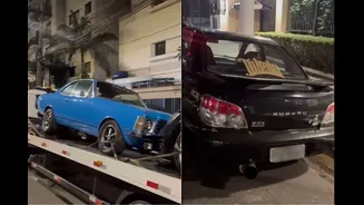 Evento de racha termina com 34 carros apreendidos no Itaim Bibi.Vejavídeo