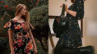 Mais magra e elegante: por que o floral de fundo escuro é o novo queridinho das mulheres