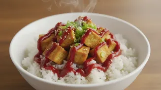 Gochujang gives tofu rice bowls fermented heat and sweetness