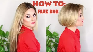 How to achieve a faux short bob with long hair