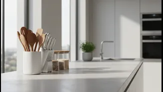 A Calm Kitchen Has Enough Tools, Logical Storage And Room To Work