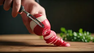 Get Cafe Style Rose Garnishes Using This Peeler Trick