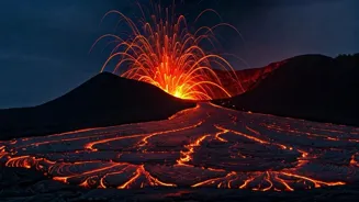 Volcano Erupts in India's Andaman Islands