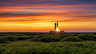 Falcon 9 Lands at Sunset: A Visual Spectacle!