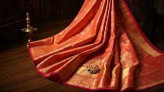 Madhuri's Peach Saree Costs Rs 30000