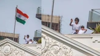 Shah Rukh Khan Celebrates I-Day With Son