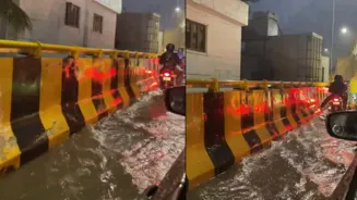 Flyover Floods in Bengaluru After Heavy Rain