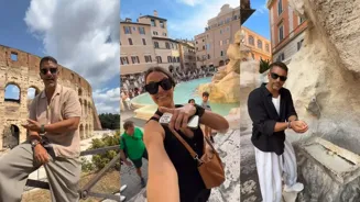 Angad Bedi & Neha Dhupia's Romantic Rome Trip
