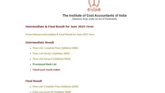 ICMAI CMA June 2025 Results Are Out