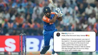 Fans hail Samson for explosive cameo vs Sri Lanka
