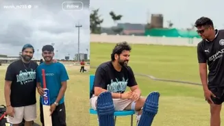 Rohit trains with Sarfaraz ahead of Australia ODIs