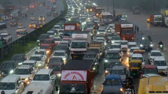 Gurugram Flooded, Traffic Jam Follows Rain