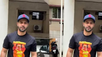 Varun Dhawan Greets Paparazzi on Janmashthami
