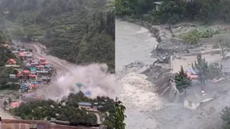 Massive FLASH FLOODS in U'Khand;4 Dead, 50 Missing