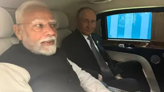 PM Modi, Putin make statement with carpool