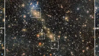Galaxy Steals Stars, Forms Distant Bridge