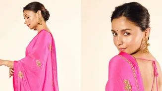 Alia Bhatt Wows in Pink Saree