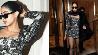 Janhvi Kapoor Stuns In Lace And Fur In Paris