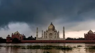 Yamuna Floods Reach Taj Mahal After Heavy Rain