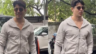 Sidharth Promotes Bheegi Saree, Greets Paps