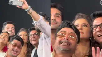 Kajol and Team Struggle for Selfie at Launch