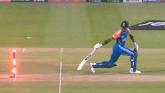 Most Unlucky Way To Get Out! Hardik Pandya Falls Short At Non-Striker's End | Watch