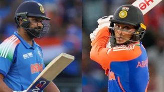 Abhishek equals Hitman's T20I record