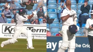 Mayank slams maiden ton in County Championship