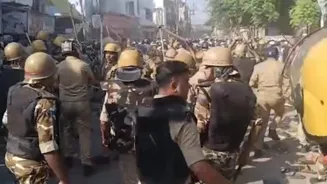 Police Baton Charge Muhammad Poster Protest