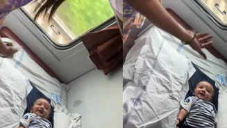 Baby 'Without Ticket' Charms Train Passengers