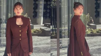 Aditi Rao Hydari Rocks Brown Suit Style