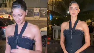 Ananya Panday Wows in Ruffled Black Dress