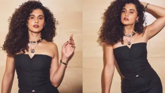 Taapsee Pannu Stuns In Black Powersuit