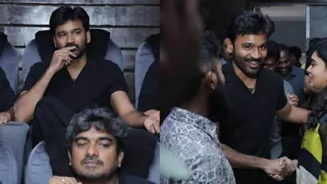Dhanush Attends Rajinikanth Film Screening