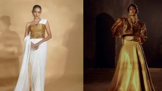 Gold Details Complete Your Festive Look.
