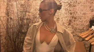 Bella Hadid Wows in Ivory and Pearls