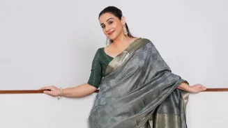 Vidya Balan Styles Grey Saree With Flair