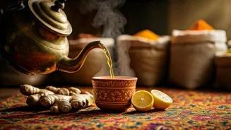 Soothe Post-Meal Bloat With Ginger-Lemon Tea