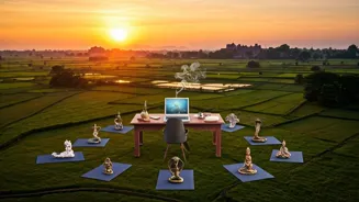 Yoga Poses Can Help Indian Office Workers