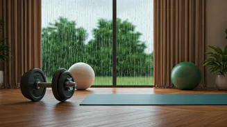 Workout at Home on a Rainy Day!
